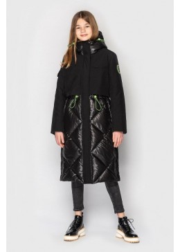 Cvetkov черное зимнее пальто для девочки Рикки